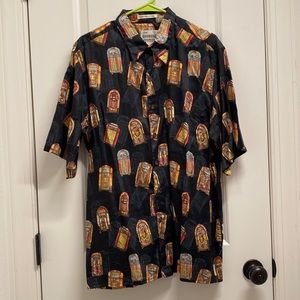 Reyn Spooner Jukebox Botton Down Short Sleeve Button-Down Shirt - Large